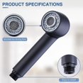 thumbnail image 3 of Black Retractable Kitchen Sink Faucet Sprayer - 2 Jet Options SHAR, 3 of 5