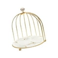 thumbnail image 3 of Cosmetics Iron Storage Rack Jewelry Bathroom Makeup Holder Dessert Display Stand white gold 1 tier, 3 of 9
