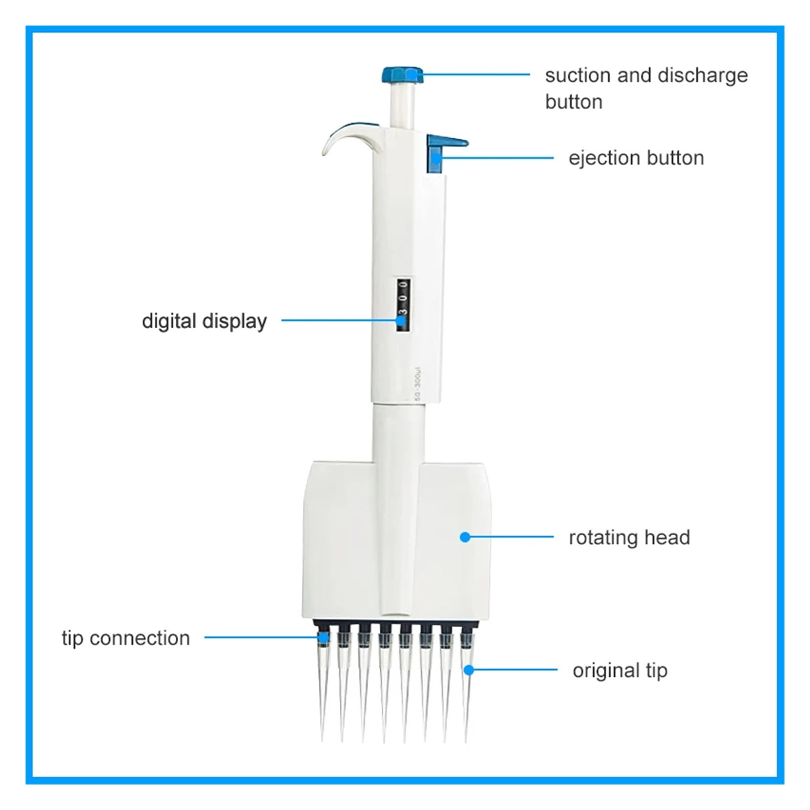 Multichannel Pipette Accurate and Calibrated pipette Mechanical Adjustable Volume Pipettor 8/12 Channels ,Precision & Accuracy