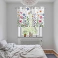 thumbnail image 4 of Spring Floral Kitchen Curtains Window Panels, Pink Blue Flowers Butterfly Wooden Insulated Window Treatment Curtain, Grommet Curtains for Bedroom/Living Room/Bathroom, 2 Piece 27.5"Wx39"L, 4 of 8