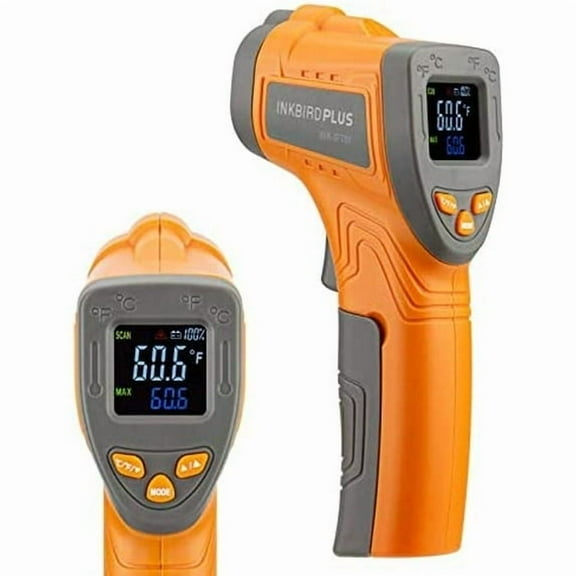 Inkbird Infrared Thermometer Gun, -58℉~1022℉ Digital Laser Temperature Gun for Pizza Oven, Heat Meter Gun IR Thermometer for Kitchen Deep Frying, Other Daily Uses (NOT for Human)