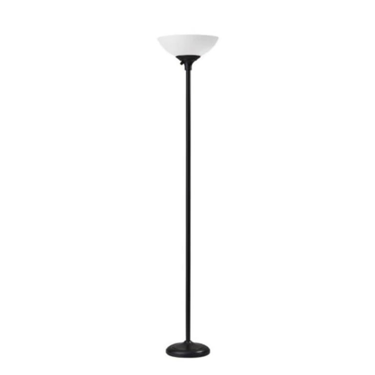 Tailored Satin Steel Metal Torchiere With Bright Illumination Tailored Satin Steel Metal Torchiere With Bright Illumination