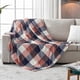 thumbnail image 2 of Buffalo Plaid Flannel Fleece Throw Blanket 60 x 80 Inches, Soft Lightweight Cozy All Season Coral Pink Checkered Blanket for Bed, Couch, Car, 2 of 4