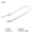 thumbnail image 3 of Uxcell Retractable Coil Spring Keychain Clasp with Key Ring 380mm, 2 Pack Plastic Spiral Stretchy Cord, Yellow Pink, 3 of 5