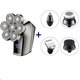 thumbnail image 1 of Afeitadoras eléctricas, recortadora de pelo para hombres: Afeitadora de cabeza calva recargable e impermeable 6 en 1, recortadora de barba, afeitadora rotativa, kit inalámbrico, afeitadora de cráneo, 1 of 5