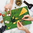 thumbnail image 4 of Nature Cutting Board, Summer Season Forest with Flourishing Trees Grass and Pathway Tranquil Scenery, Decorative Tempered Glass Cutting and Serving Board, Large Size, Fern Green Brown, by Ambesonne, 4 of 5