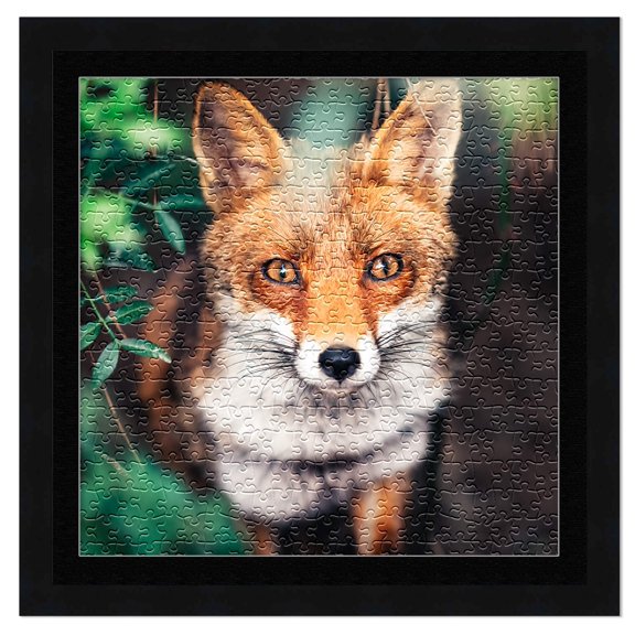 20x20 Frame for Jigsaw Puzzles - Wooden Black Puzzle Frame with Mat (Black) For Puzzles Measuring 20x20 Inches