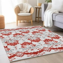 Addison Rugs Chantille Indoor/Outdoor Transitional Vintage Red Washable Rectangle Rug, 8' x 10'