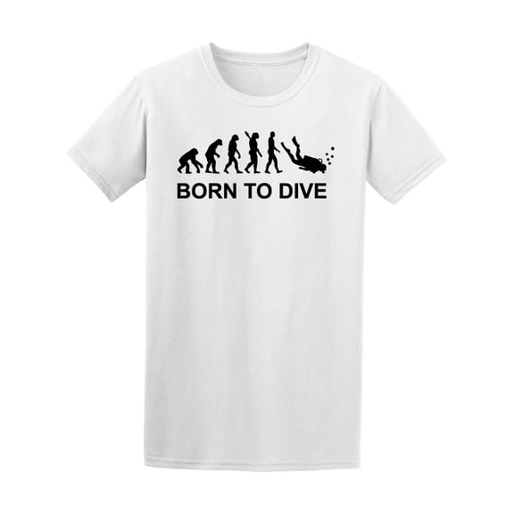 Evolution Born To Scuba Dive T-Shirt Men -Image by Shutterstock, Male 4X-Large