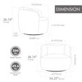 thumbnail image 2 of 35“ ”Upholstered Corduroy 360 Degree Swivel Barrel Soft Accent Chair with Pillow for Living Rooms, Bedrooms, and Offices, 2 of 11