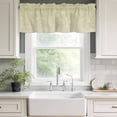 thumbnail image 3 of Brown Wildflowers Rod Pocket Curtain Valance, Modern Floral Butterfly Plant Farmhouse Window Valance for Living Room, Bedroom, Kitchen 42"W x 12"L, 3 of 9