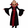thumbnail image 2 of Otqutp Halloween Kids Suit Gothic Dress Girls Medieval Party Dresses Stand Collar Slim Fit Dresses Scary Spooky Loose Clothes, 2 of 4