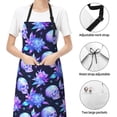thumbnail image 4 of Kdxio flower starry sky Skull Apron with Pockets Adjustable Kitchen Aprons for Men Women Waterproof Aprons for Cooking,Drawing,Crafting, Baking Household Cleaning, 4 of 5