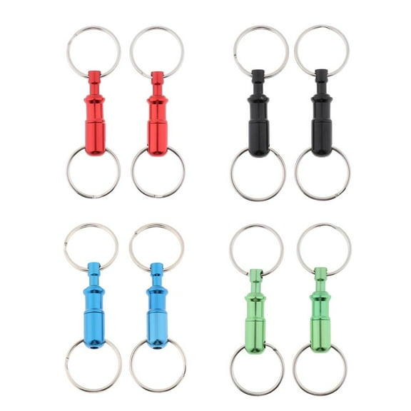 Segolike 8Pcs/Set Detachable Keychain Key s Dual Split outdoor 4 Colors