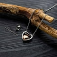 thumbnail image 6 of SHELLTON Love Heart Pendant Necklace 14K Rose Gold Plated Urn Jewelry for Ashes Memorial Urn Locket Stainless Steel Keepsake Jewelry, 6 of 7