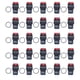 thumbnail image 1 of Interruptor de botón pulsador 25 uds. Interruptor de botón pulsador de bloqueo automático ABS latón botones redondos interruptores para automatización de equipos eléctricos 8 pines 220V(Rojo), 1 of 8