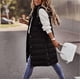 thumbnail image 2 of Abrigo de algodón informal de nueva moda europea y americana, chaleco ajustado con capucha de color sólido, cárdigan elegante sin mangas, abrigo de longitud media para mujer, 2 of 6