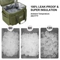 thumbnail image 3 of Green 32 Quart Soft-Sided Cooler 48-can Capacity For Picnic Camping Beach Fishing Outdoor, 3 of 7