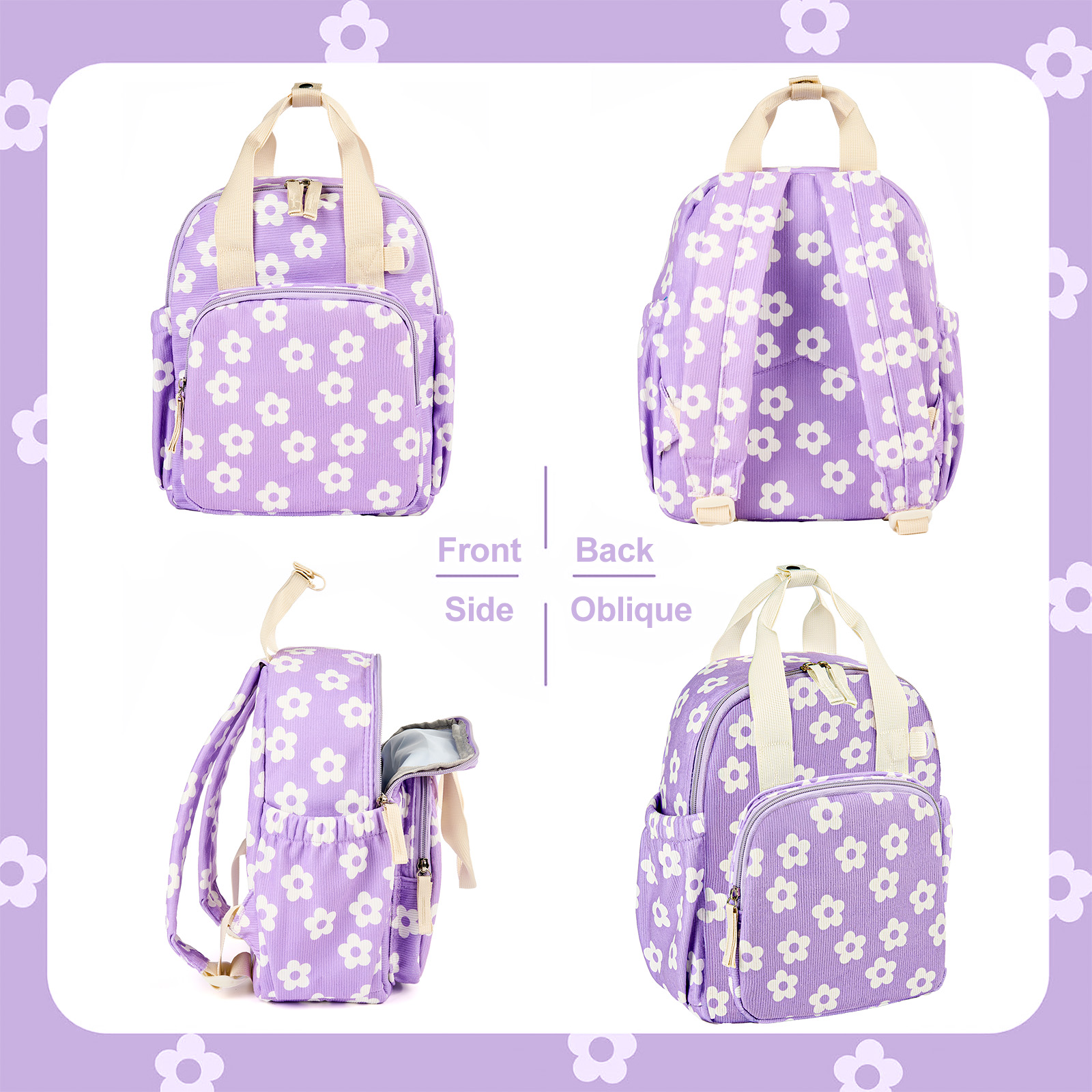 Mochila para niños pequeños de 2-4 años, linda, de 12 pulgadas, para preescolar y guardería, para niñas 4