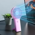 thumbnail image 5 of Mini Portable Fan,Powerful Personal Handheld Fan with 3 Speeds,USB Rechargeable,Cute and Small for Outdoor/Office/Travel/Home,Purple, 5 of 7