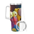 thumbnail image 2 of Pofeuu SpongeBob SquarePants Tasse à Glace en Acier Inoxydable 40OZ avec Poignée et Paille pour Plage/voyage, 2 of 8
