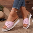 thumbnail image 6 of Viluyesy Womens Slide Wedge Sandals, Slip-On Casual 2026 Open Toe Summer Fashion Platform Shoes Pink US9.5, 6 of 9