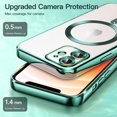 thumbnail image 4 of JETech Electroplated Case for iPhone 12 6.1-Inch, Camera Lens Full Protection, Compatible with MagSafe Wireless Charging, Shockproof Soft TPU Phone Cover (Deep Green), 4 of 7