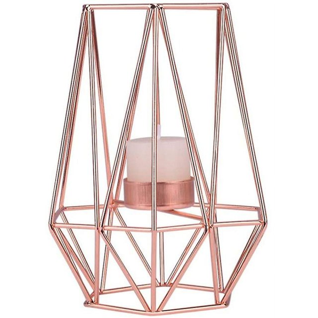 Candelabros de metal Candelabros geométricos Vela Linterna Configuración de mesa para el hogar
