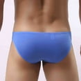 thumbnail image 5 of Men's Striped Thong Low Rise Elastic Waistband Underwear Party Gift for Boyfriend Blue XXL, 5 of 5