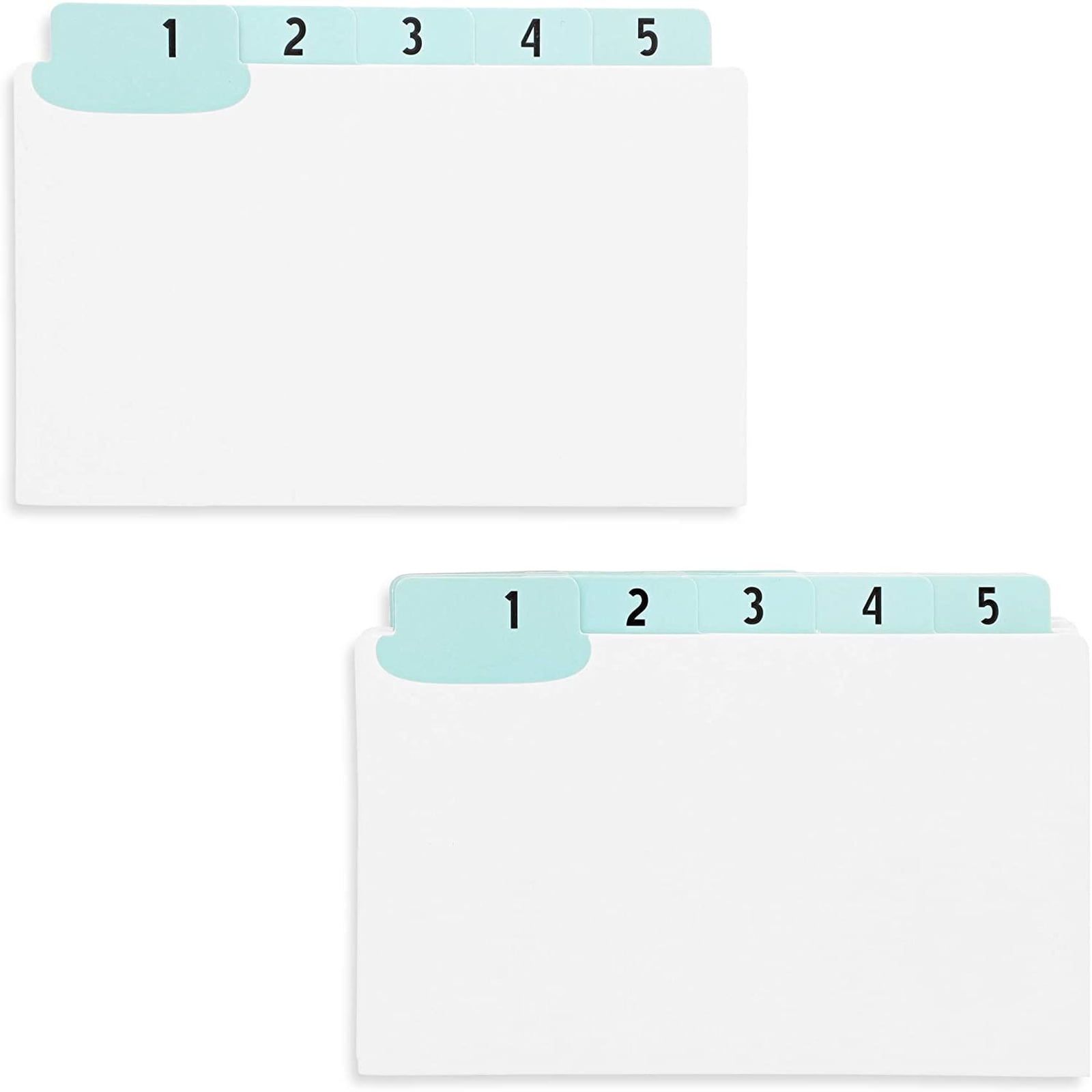2 Set Daily Index Card Dividers with UV Laminated Tabs, Numbers 1-31, 5 x 3.5 inches