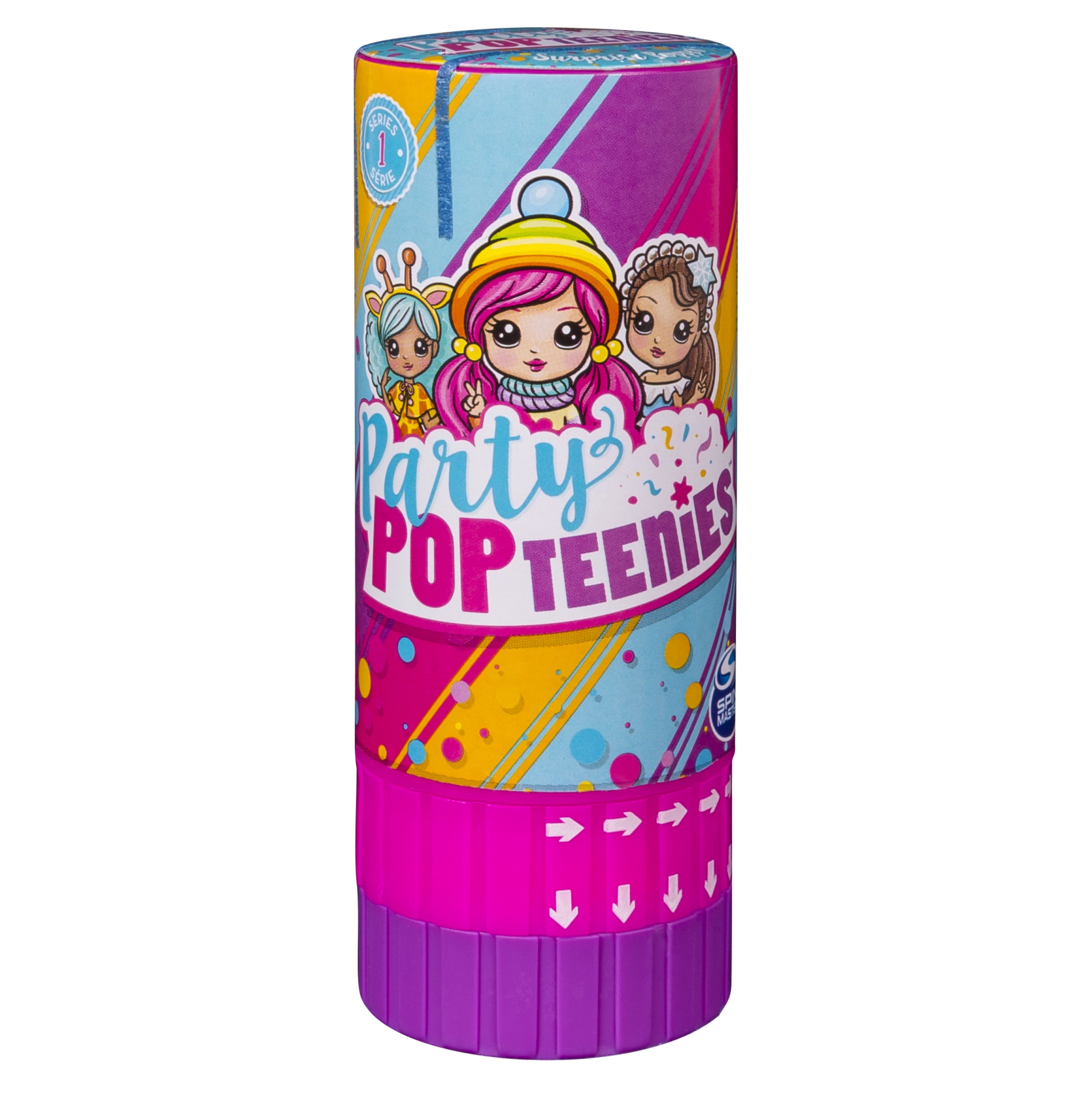 PARTY POP TEENIES Surprise Popper Doll Blind Bag Confetti Pop Out Series 1 Set 3