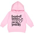thumbnail image 2 of Inktastic Baseball Sister Here for the Snacks Toddler Hoodie, 2 of 4
