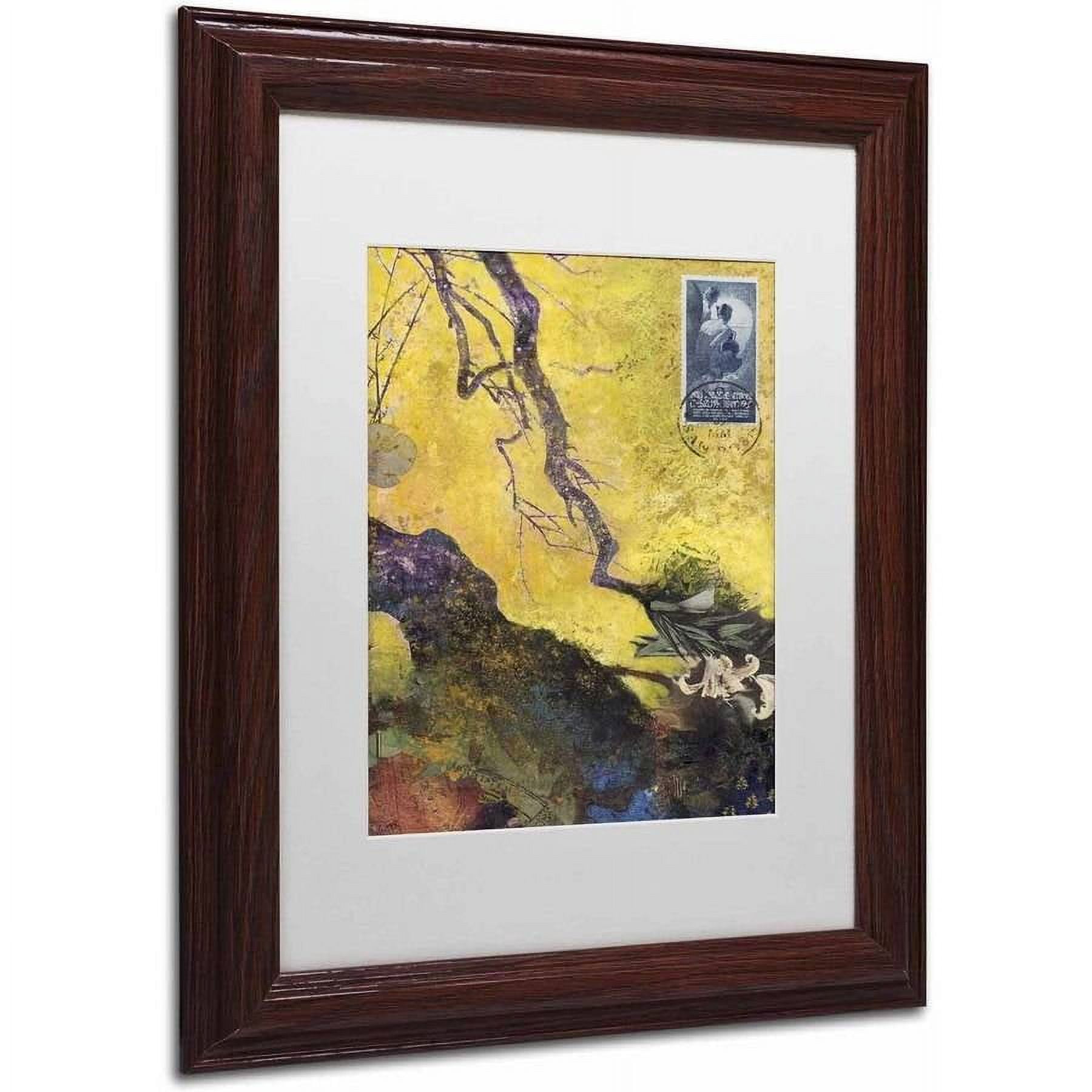 Trademark Fine Art '124 Golden Bough' Canvas Art by Nick Bantock, White Matte, Wood Frame