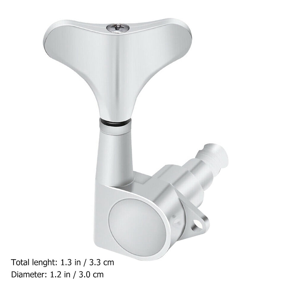 GARVALON 1Set Cylindrical Bass Tuning Pegs for Bass Guitar Accessories Machine Head Tuners 3.30X3.00X3.00cm