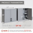 thumbnail image 4 of Laundry Room Wall Cabinets Set of 2, Upper Cabinets with Adjustable Shelf, Wall Storage Cabinet for Bathroom, Kitchen, Restroom, Over The Toilet Storage Cabinet, Grey, 4 of 7