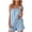 Light Blue, variant on JFOPQVSM Womens Pajama Set 2 Piece Smocked Sleeve Top and Ruffle Shorts with Pocket Sleepwear Bridal Pj Sets for Party