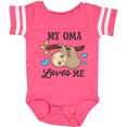 thumbnail image 3 of Inktastic My Oma Loves Me with Sloth and Hearts Boys or Girls Baby Bodysuit, 3 of 5