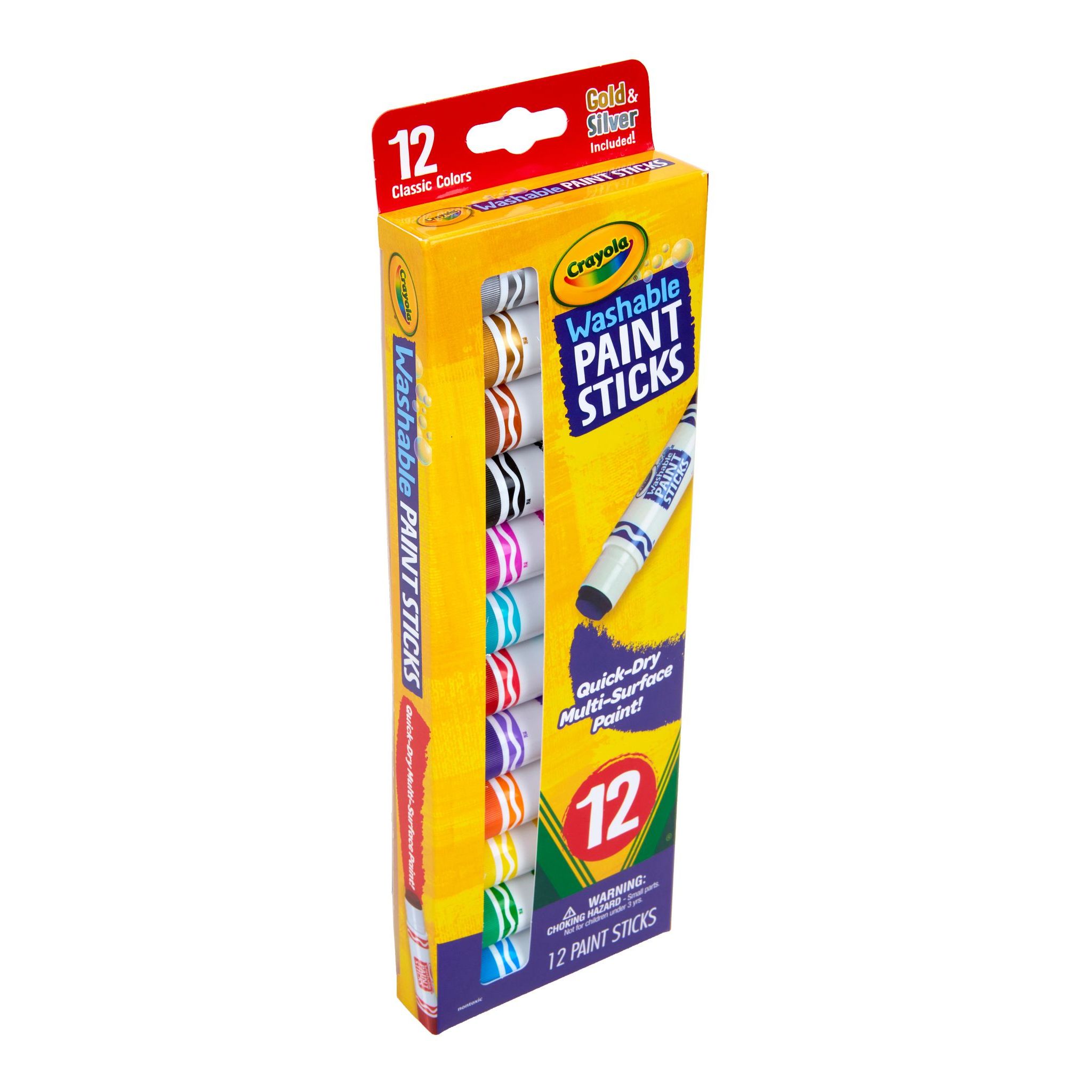 Crayola Quick Dry Paint Sticks, 12-Count Set photo 4