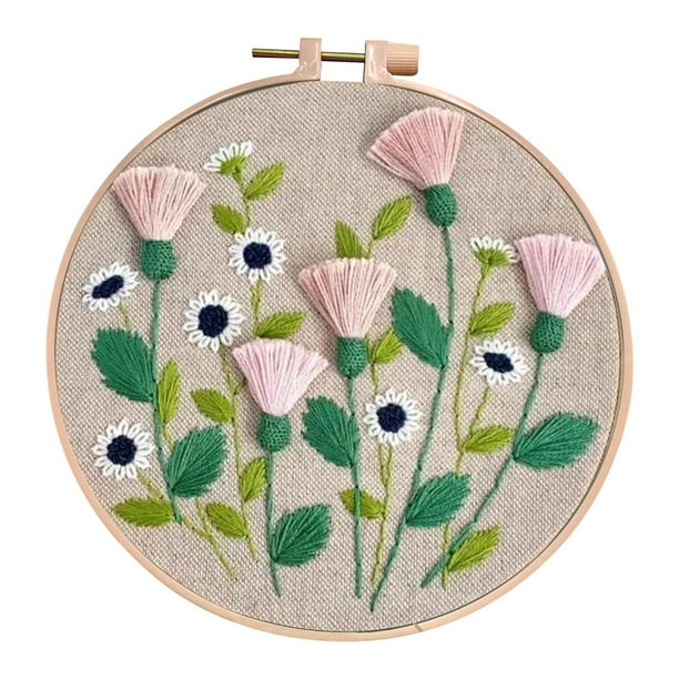 ZZwxWA Online Shopping Beginner's Embroidery Flower Kit,Beginner