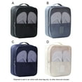 thumbnail image 4 of Qarigey Bolsa de almacenamiento de zapatos, zapatillas de deporte, bolsa con cremallera a prueba de polvo y agujero de malla, organizador de soporte para Envolturas para manijas de equipaje Negro Qarigey AP012004-01, 4 of 6