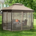 thumbnail image 2 of Topbuy 10’ x 12’ Octagonal Gazebo Canopy, Durable PU-Coated Polyester with Netting Sidewalls, 2 of 5