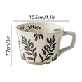 thumbnail image 3 of Handmade Ceramic Coffee Mug 16oz – Stoneware Pottery Cup with Embossed Leaf Design, Microwave and Dishwasher , Large Capacity Coffee Cup for Home or Office Gift, 3 of 6