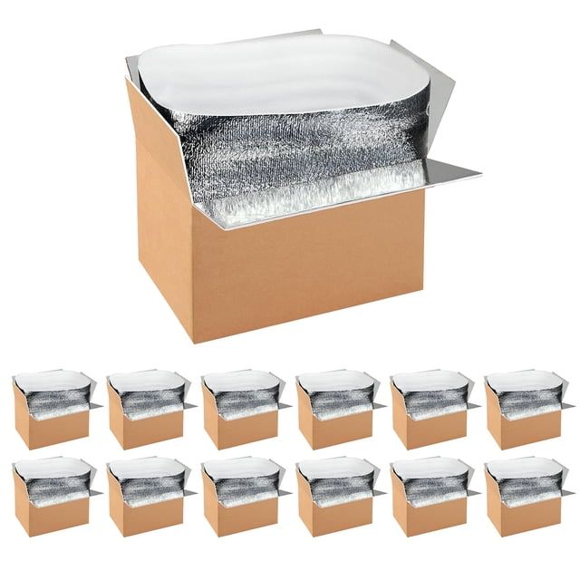Cajas de envío aislantes YSSOA, paquete de 12 con revestimiento de papel de aluminio