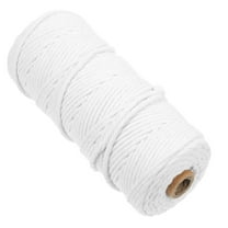 White Twine Woven Cotton Cord Rope for DIY Poultry Bundling Handmade Braided Thick Mecate Tapestry Thread