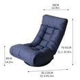 thumbnail image 5 of Dasun Floor Chair Single Sofa Reclining Chair Leisure Sofa Navy Blue, 5 of 5