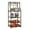 Brown, variant on Bakers Rack, Farmhouse Microwave Oven Stand with 2 Large Metal Wire Basket, 5 Tier Utility Storage Shelf with 8 Hooks