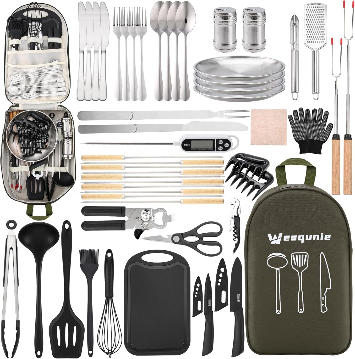 Camping Cooking Kitchen Essentials Set, Camper Must Haves Cookware