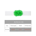 thumbnail image 4 of Cinturón elástico de doble flor de chiffon grande para mujer INSPIRE CHIC, corsé ancho elegante para vestido, 26.8x2.4 pulgadas, verde, 4 of 6