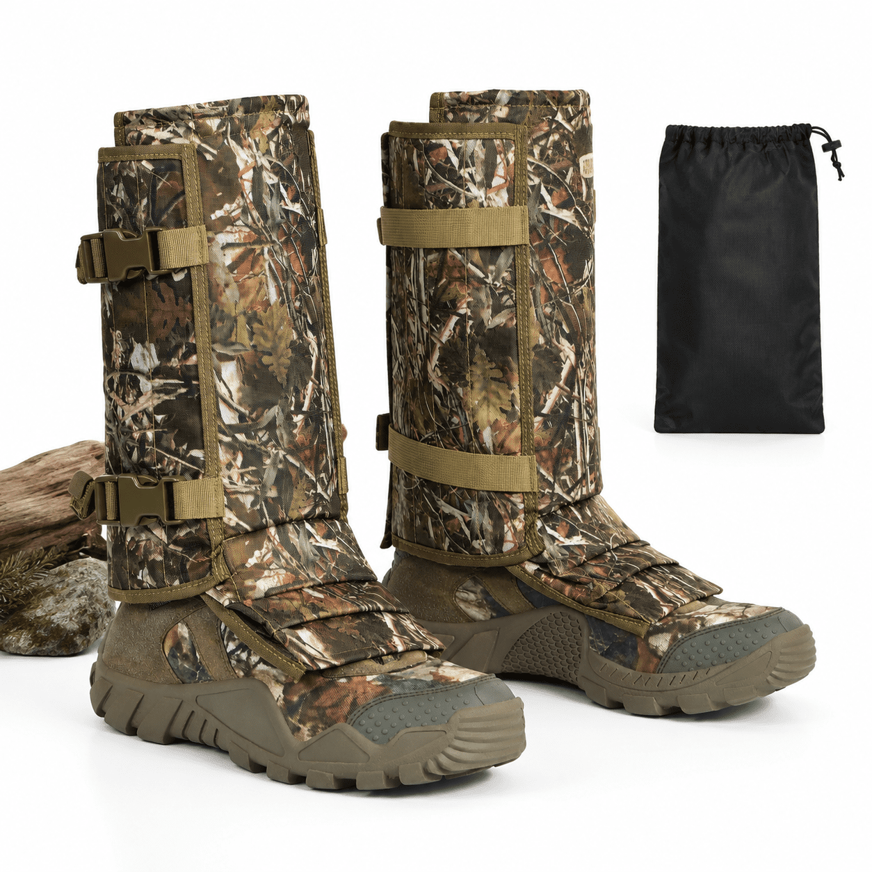 Camo Snake Gaiters Durable Lower Anti-Snake Bite Guards for Outdoor Use