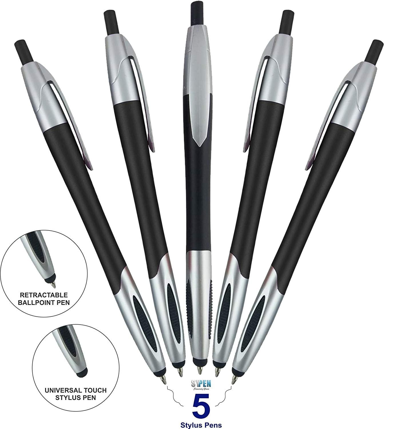 Glorious Polering Elemental Stylus with Ball Point Pen 5 Pack for iPad Mini, iPad 2/3, new iPad, iPhone  5 4S 4 3GS, iPod Touch, Samsung Galaxy - Walmart.com